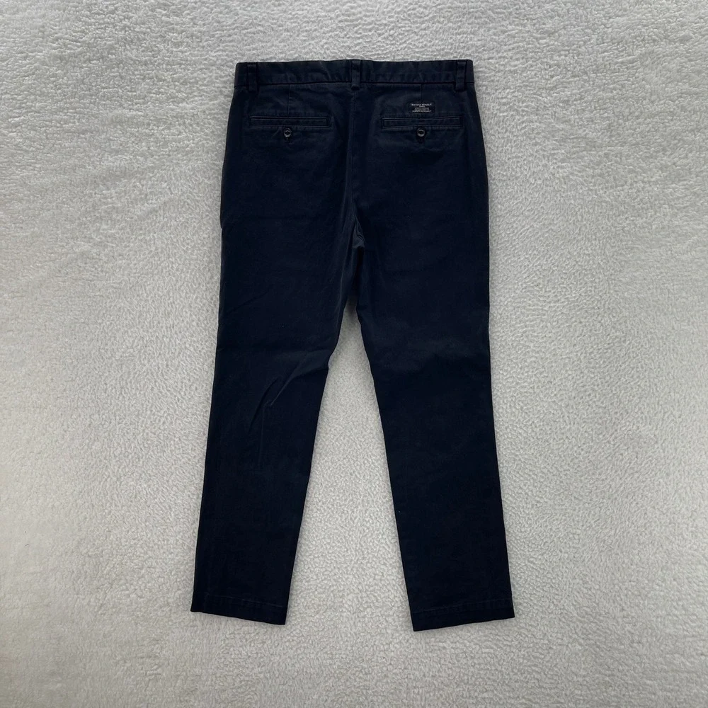 Banana Republic Chino Pants Mens 32x30 Black Aiden Slim Fit Preppy Office Luxury